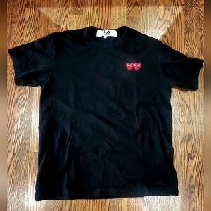 PLAY Coomme des Garcons - double heart Medium T-shirt